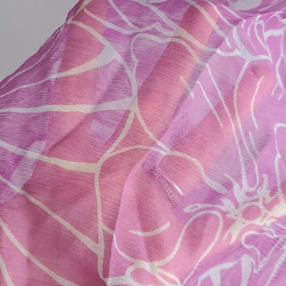 Urban Outfitters Kimchi Blue Silk Flowy Sheer Purple Floral Swim Cover-Up Size M - Picture 7 of 11